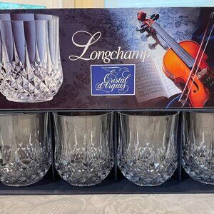 Cristal d'Arques Longchamp 10 1/4" oz Tumblers (Set of 4) - Elegant, Like New!